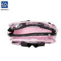 China supplier bulk fashion pink multi-pockets transparent pvc backpack